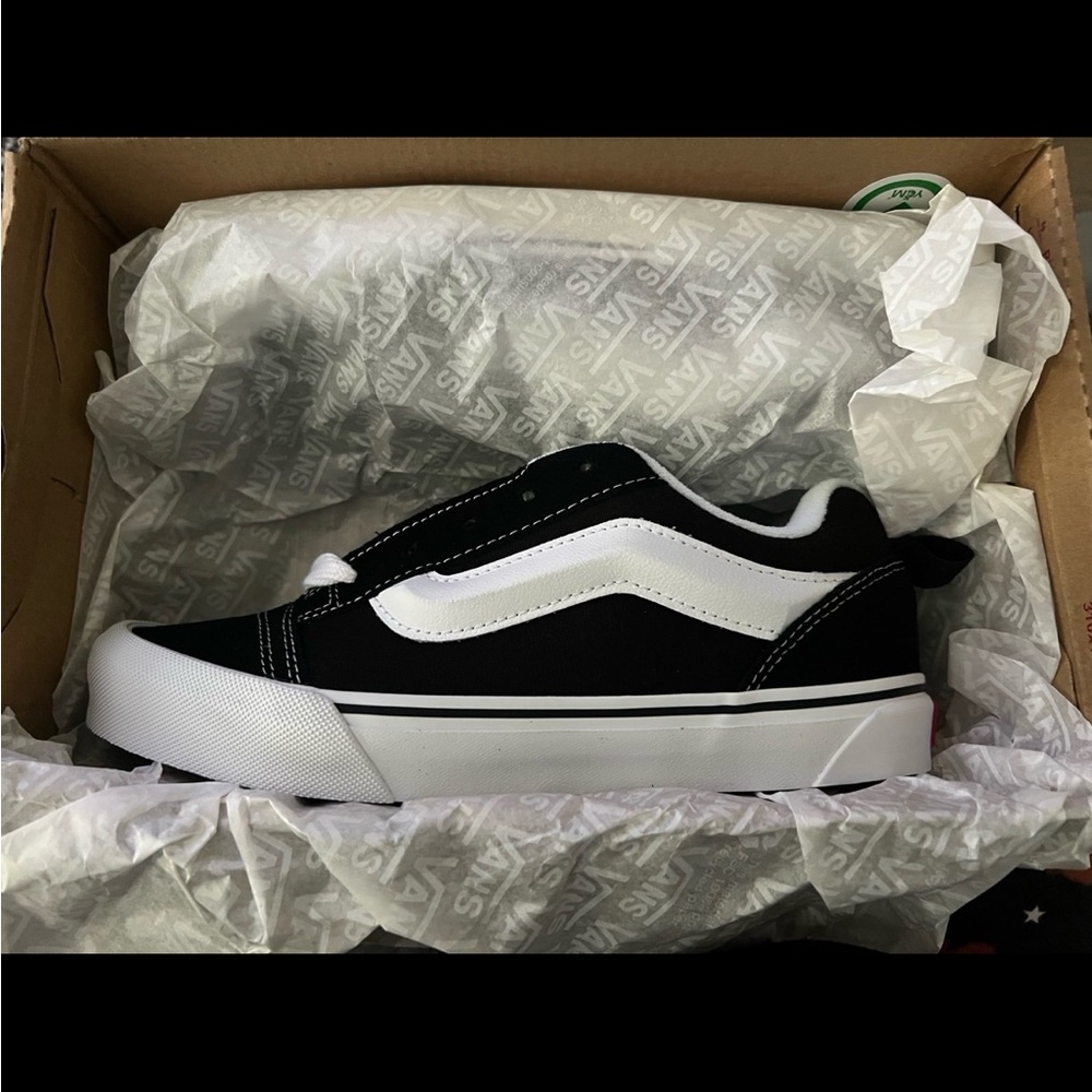 Vans Kids Classic Black and White Sneakers - Picture 4 of 5